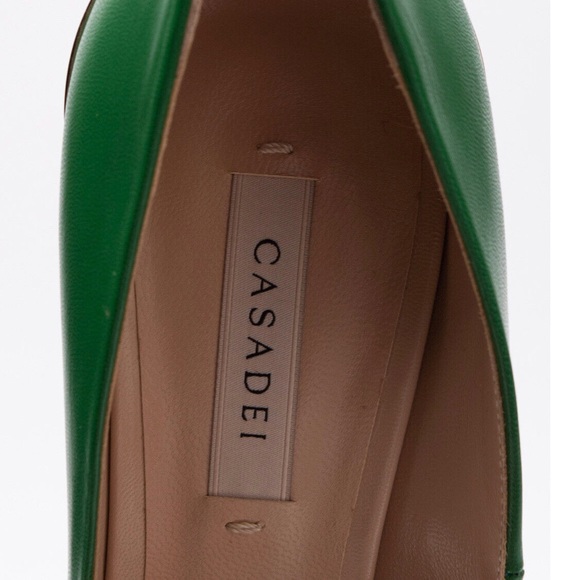 NEW CASADEI Leather Court Shoes US6.5 UK3.5 EU36.5 Blade Heel Made in Italy - Picture 4 of 7